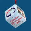 Custom Photo Your First Christmas Is The First Chapter In Our New Family Story - Family Personalized Custom Wooden Cube Ornament - Christmas Gift For Baby Kids, Newborn Baby