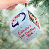 Custom Photo Your First Christmas Is The First Chapter In Our New Family Story - Family Personalized Custom Wooden Cube Ornament - Christmas Gift For Baby Kids, Newborn Baby