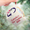 First Christmas Dreams Come Alive With Family By Your Side - Family Personalized Custom Wooden Cube Ornament - Christmas Gift For Baby Kids, Newborn Baby, First Christmas