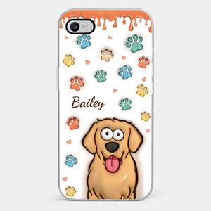 Four Paws, One Heart - Dog & Cat Personalized Custom 3D Inflated Effect Printed Clear Phone Case - Gift For Pet Owners, Pet Lovers