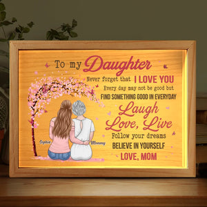 I Wish You Joy And Peace - Family Personalized Custom Frame Light Box - Gift For Mom, Daughter