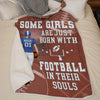 Passion First And Everything Will Fall Into Place - Family Personalized Custom Blanket - Gift For Family Members, Football Players, Football Lovers