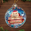 Custom Photo Celebrate Christmas With Furry Friends - Dog & Cat Personalized Custom Ornament - Acrylic Custom Shaped - Christmas Gift For Pet Owners, Pet Lovers