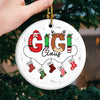 To The Woman Who Makes Every Christmas Magical - Family Personalized Custom Ornament - Ceramic Round Shaped - Christmas Gift For Mom, Grandma