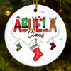 To The Woman Who Makes Every Christmas Magical - Family Personalized Custom Ornament - Ceramic Round Shaped - Christmas Gift For Mom, Grandma