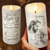 Custom Photo Though Absent, You Are Always Near - Memorial Personalized Custom LED Candle - Sympathy Gift, Christmas Gift For Family Members