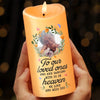 Custom Photo To Our Loved Ones Who Are Dancing With Us In Heaven - Memorial Personalized Custom LED Candle - Sympathy Gift, Christmas Gift For Family Members
