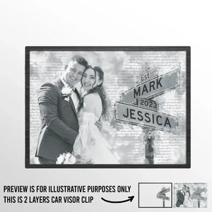 Custom Photo You Are My Heart, My Soul, My Everything - Couple Personalized Custom Car Visor Clip - Christmas Gift For Husband Wife, Anniversary