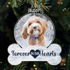 Custom Photo You Left Paw Prints On Our Hearts - Memorial Personalized Custom Ornament - Acrylic Custom Shaped - New Arrival, Sympathy Gift, Christmas Gift For Pet Owners, Pet Lovers AMZ