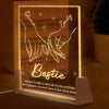 Friends Become Our Chosen Family - Bestie Personalized Custom Shaped 3D LED Walnut Night Light - Christmas Gift For Best Friends, BFF, Sisters