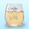First My Daughter Forever My Friend - Family Personalized Custom Wine Glass - Christmas Gift For Daughter, Grandchild