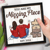 Finding Love In All The Right Pieces - Couple Personalized Custom 2-Layered Wooden Plaque With Stand - Gift For Husband Wife, Anniversary