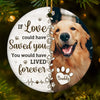 Custom Photo Until We Meet Again, My Loyal Friend - Memorial Personalized Custom Ornament - Ceramic Round Shaped - Christmas Gift, Sympathy Gift For Pet Owners, Pet Lovers