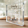 Family First, Always - Family Personalized Custom Square Shaped Acrylic Plaque - Christmas Gift For Family Members, Siblings, Brothers, Sisters