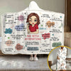 I Throw Confidence Around Like Confetti - Affirmation Personalized Custom Snuggle Blanket, Hoodie Blanket - Gift For Yourself