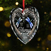 Your Life Was A Blessing, Your Memory A Treasure - Memorial Personalized Custom Heart Glass Ornament - Sympathy Gift For Family Members
