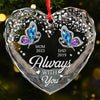 A Life Well-Lived Is A Life Remembered - Memorial Personalized Custom Heart Glass Ornament - Sympathy Gift For Family Members