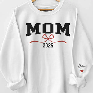 Moms Make The World Shimmer With Love - Family Personalized Custom Unisex Sweatshirt, Hoodie With Design On Sleeve - Gift For Mom, Grandma
