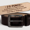 I’m Your First Line Of Defense - Couple Personalized Custom Engraved Leather Belt - Gift For Husband Wife, Anniversary