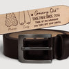 Growing Old Together - Couple Personalized Custom Engraved Leather Belt - Gift For Husband Wife, Anniversary