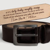 I Hope I Cross Your Mind In Every Move - Couple Personalized Custom Engraved Leather Belt - Gift For Husband Wife, Anniversary