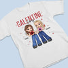 Galentine Gang - Bestie Personalized Custom Unisex T-shirt, Premium T-shirt, Hoodie - Valentine Gift For Best Friends, BFF, Sisters