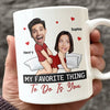 Custom Photo When Cute Meets Naughty, Magic Happens - Couple Personalized Custom Mug - Gift For Husband Wife, Anniversary