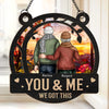 You And Me Together Forever - Couple Personalized Window Hanging Suncatcher Ornament - Gift For Husband Wife, Anniversary