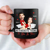 Custom Photo Being Bad Together Has Never Felt So Good - Couple Personalized Custom Black Mug - Gift For Husband Wife, Anniversary