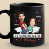 Custom Photo Being Bad Together Has Never Felt So Good - Couple Personalized Custom Black Mug - Gift For Husband Wife, Anniversary