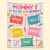 Mommy's Official Nap Blanket - Family Personalized Custom Blanket - Gift For Mom, Grandma