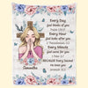 Every Day God Thinks Of You Self-Love Affirmations - Friend Personalized Custom Blanket - Gift For Best Friends, Family Members, Coworkers, Yourself