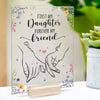 Her Hand Is My Safe Place - Family Personalized Custom Rectangle Shaped Acrylic Plaque - Gift For Mom