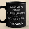 Work It Harder, Make It Better - Coworker Personalized Custom Black Mug - Gift For Coworkers, Work Friends, Colleagues