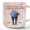 Laughter Is Louder With You - Bestie Personalized Custom Marble Mug - Gift For Best Friends, BFF, Sisters
