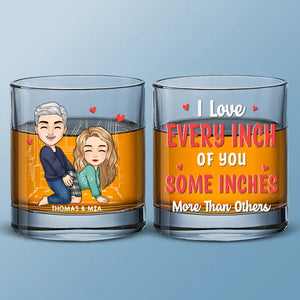 You’re My Favorite Reason To Smile - Couple Personalized Custom Whiskey Glass - Gift For Husband Wife, Anniversary
