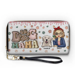 Unconditional Love Comes With Four Paws - Dog & Cat Personalized Custom 3D Inflated Effect Printed Leather Long Wallet - Gift For Pet Owners, Pet Lovers