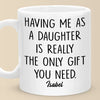 Being My Parent Is The Ultimate Blessing - Family Personalized Custom Mug - Gift for Mom, Dad