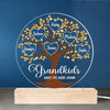 Life Becomes More Joyful And Meaningful With Grandchildren In It - Family Personalized Custom Shaped 3D LED Light - Gift For Grandma, Grandpa, Grandkid