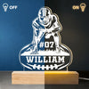 Football Is Family - Personalized Custom Shaped 3D LED Light - Gift For Sport Lovers, Sport Players