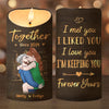I Love You The Most - Couple Personalized Custom LED Candle - Christmas Gift For Husband Wife, Anniversary
