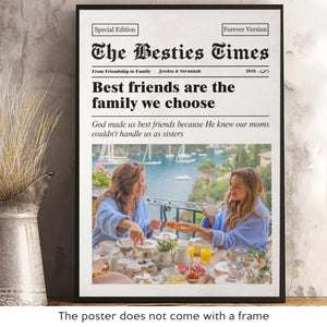 Custom Photo The Besties Times - Bestie Personalized Custom Vertical Poster - Gift For Best Friends, BFF, Sisters