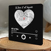 Location Map Where It All Began - Couple Personalized Custom Music Fridge Magnet That Can Play Songs - Map Art, Gift For Husband Wife, Anniversary
