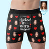 Custom Photo I'm Nuts About You - Couple Personalized Custom Boxer Briefs, Men's Boxers - Gift For Husband Wife, Anniversary