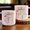 First Mom, Now Grandma - Family Personalized Custom Marble Mug - Gift For Mom, Grandma