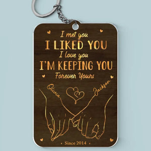 From Our First Kiss, Till Our Last Breath - Couple Personalized Custom Shaped Acrylic Keychain - Gift For Husband Wife, Anniversary