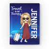 Work, Travel, Save, Repeat - Travel Personalized Custom Passport Cover, Passport Holder - Holiday Vacation Gift, Gift For Adventure Travel Lovers