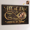 Custom Photo All Of Me Loves All Of You - Couple Personalized Custom Horizontal Poster - Gift For Husband Wife, Anniversary