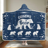 A Grandma’s Love Is A Bear Hug For The Soul - Family Personalized Custom Snuggle Blanket, Hoodie Blanket - Gift For Mom, Grandma