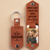 Custom Photo Your Love Is My Greatest Gift - Couple Personalized Custom Engraved Leather Keychain - Gift For Husband Wife, Anniversary